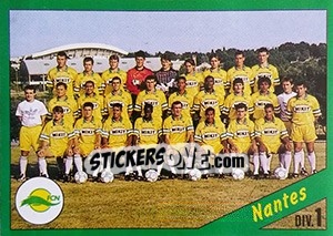 Sticker Equipe de Nantes - FOOT 1990-1991 n. 151 - Panini