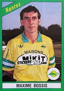 Cromo Maxime Bossis - FOOT 1990-1991 - Panini