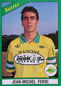 Sticker Jean-Michel Ferri - FOOT 1990-1991 - Panini