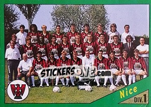Sticker Equipe de Nice - FOOT 1990-1991 n. 163 - Panini