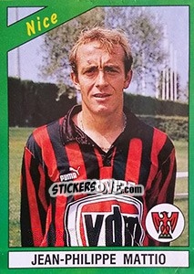 Sticker Jean-Philippe Mattio - FOOT 1990-1991 n. 165 - Panini