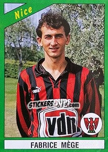 Sticker Fabrice Mège - FOOT 1990-1991 - Panini