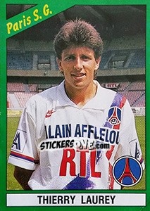 Cromo Thierry Laurey - FOOT 1990-1991 - Panini