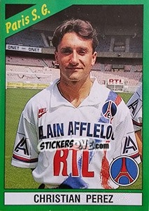 Figurina Christian Perez - FOOT 1990-1991 - Panini