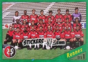 Sticker Equipe de Rennes - FOOT 1990-1991 - Panini