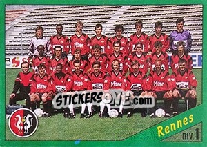 Sticker Equipe de Rennes - FOOT 1990-1991 n. 187 - Panini