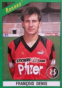 Sticker François Denis - FOOT 1990-1991 - Panini