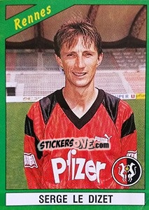 Sticker Serge Le Dizet - FOOT 1990-1991 - Panini