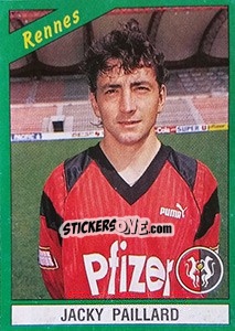 Sticker Jacky Paillard - FOOT 1990-1991 n. 195 - Panini