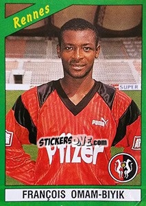 Figurina François Omam-Biyik - FOOT 1990-1991 - Panini