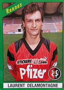Sticker Laurent Delamontagne - FOOT 1990-1991 n. 198 - Panini