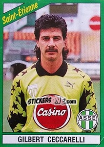 Cromo Gilbert Ceccarelli - FOOT 1990-1991 - Panini