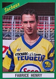 Sticker Fabrice Henry - FOOT 1990-1991 - Panini