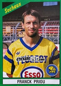 Figurina Franck Priou - FOOT 1990-1991 - Panini