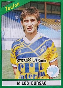 Figurina Milos Bursac - FOOT 1990-1991 - Panini