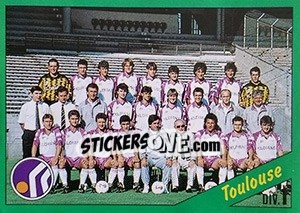 Sticker Equipe de Toulouse - FOOT 1990-1991 - Panini