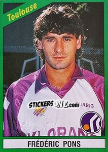 Sticker Frédéric Pons - FOOT 1990-1991 - Panini