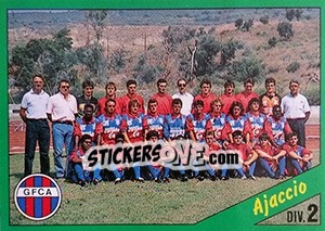 Cromo Equipe de Ajaccio - D2 groupe A - FOOT 1990-1991 - Panini