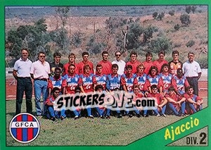 Figurina Equipe de Ajaccio - D2 groupe A - FOOT 1990-1991 - Panini