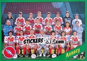 Figurina Equipe de Annecy - D2 groupe A - FOOT 1990-1991 - Panini