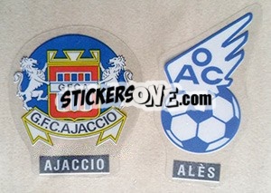 Sticker Ecusson Ajaccio-Alès - FOOT 1990-1991 n. 250 - Panini