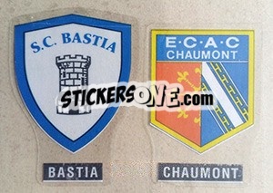 Cromo Ecusson Bastia-Chaumont - FOOT 1990-1991 - Panini