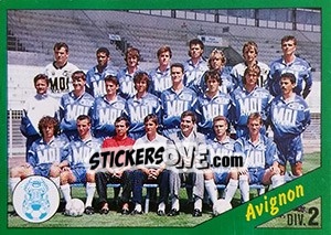 Cromo Equipe de Avignon - D2 groupe A - FOOT 1990-1991 - Panini