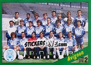 Figurina Equipe de Avignon - D2 groupe A - FOOT 1990-1991 - Panini