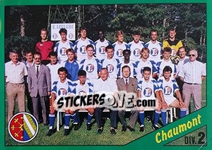 Figurina Equipe de Chaumont - D2 groupe A - FOOT 1990-1991 - Panini