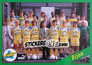 Figurina Equipe de Dijon - D2 groupe A - FOOT 1990-1991 - Panini
