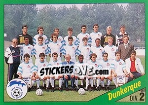 Cromo Equipe de Dunkerque - D2 groupe A - FOOT 1990-1991 - Panini