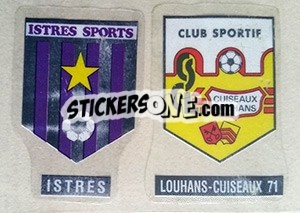 Cromo Ecusson Istres-Louhans Cuiseaux - FOOT 1990-1991 - Panini