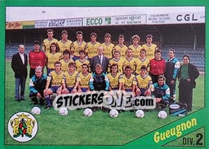 Sticker Equipe de Gueugnon - D2 groupe A - FOOT 1990-1991 - Panini