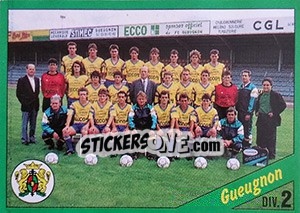 Sticker Equipe de Gueugnon - D2 groupe A - FOOT 1990-1991 n. 262 - Panini