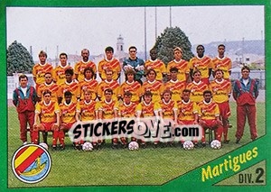 Cromo Equipe de Martigues - D2 groupe A - FOOT 1990-1991 - Panini