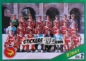 Figurina Equipe de Nîmes - D2 groupe A - FOOT 1990-1991 - Panini