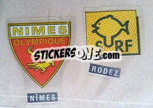 Sticker Ecusson Nîmes-Rodez - FOOT 1990-1991 - Panini