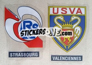 Sticker Ecusson Strasbourg-Valenciennes - FOOT 1990-1991 - Panini