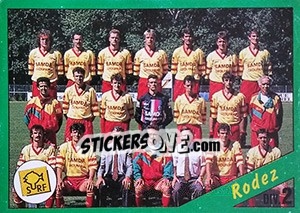 Figurina Equipe de Rodez - D2 groupe A - FOOT 1990-1991 n. 271 - Panini