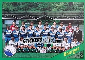 Cromo Equipe de Bourges - D2 groupe B - FOOT 1990-1991 - Panini