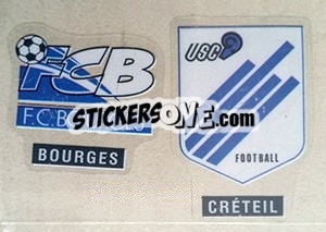 Sticker Ecusson Bourges-Créteil - FOOT 1990-1991 - Panini