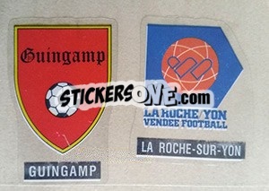 Sticker Ecusson Guingamp-La Roche Sur Yon - FOOT 1990-1991 - Panini