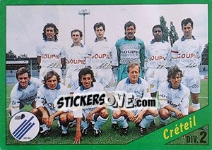 Figurina Equipe De Créteil - D2 Groupe B - FOOT 1990-1991 - Panini