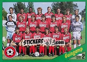 Sticker Equipe de Guingamp - D2 groupe B - FOOT 1990-1991 - Panini