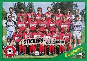 Figurina Equipe de Guingamp - D2 groupe B - FOOT 1990-1991 - Panini