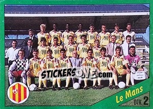 Sticker Equipe de Le Mans - D2 groupe B - FOOT 1990-1991 - Panini