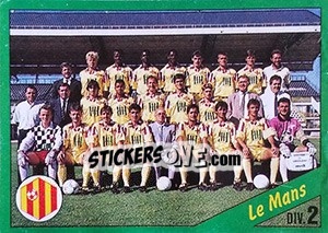 Cromo Equipe de Le Mans - D2 groupe B - FOOT 1990-1991 - Panini