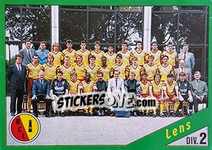 Figurina Equipe de Lens - D2 groupe B - FOOT 1990-1991 - Panini