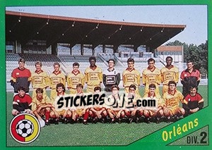 Sticker Equipe De Orléans - D2 Groupe B - FOOT 1990-1991 - Panini