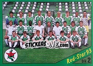 Sticker Equipe de Red Star 93 - D2 groupe B - FOOT 1990-1991 - Panini